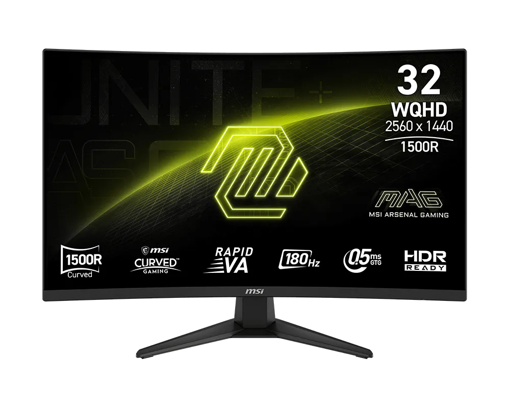 MSI MAG 321CQF E18 32" Class WQHD Curved Screen Gaming LCD Monitor - 16:9 - Black | SKU MSI-MG321Q