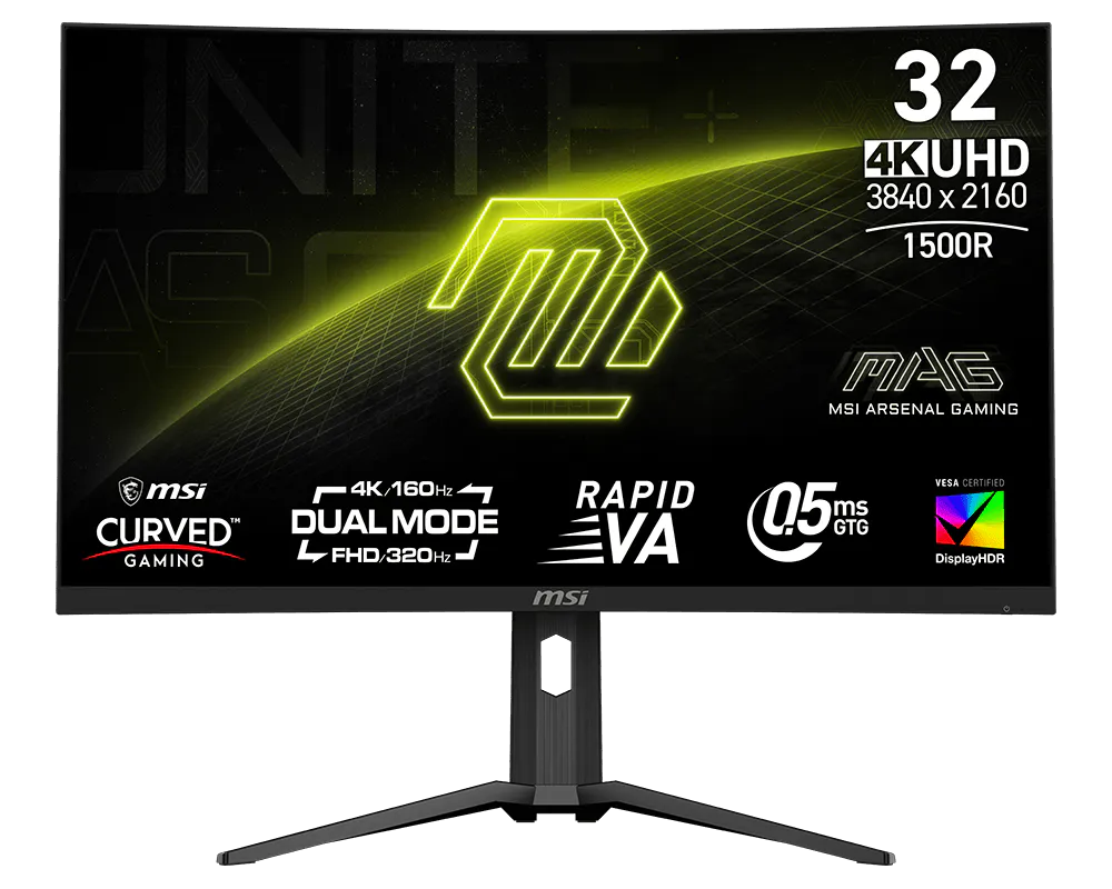 MSI MAG 321CUPDF 31.5 inch VA UHD Display 320Hz AdaptiveSync Curved Gaming Monitor | SKU MSI-MAG32C
