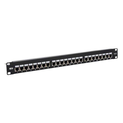 EATON CAT5E/CAT6 PATCH PANEL 24-PORT SHIELDED KRONE IDC 568B RJ45 1U