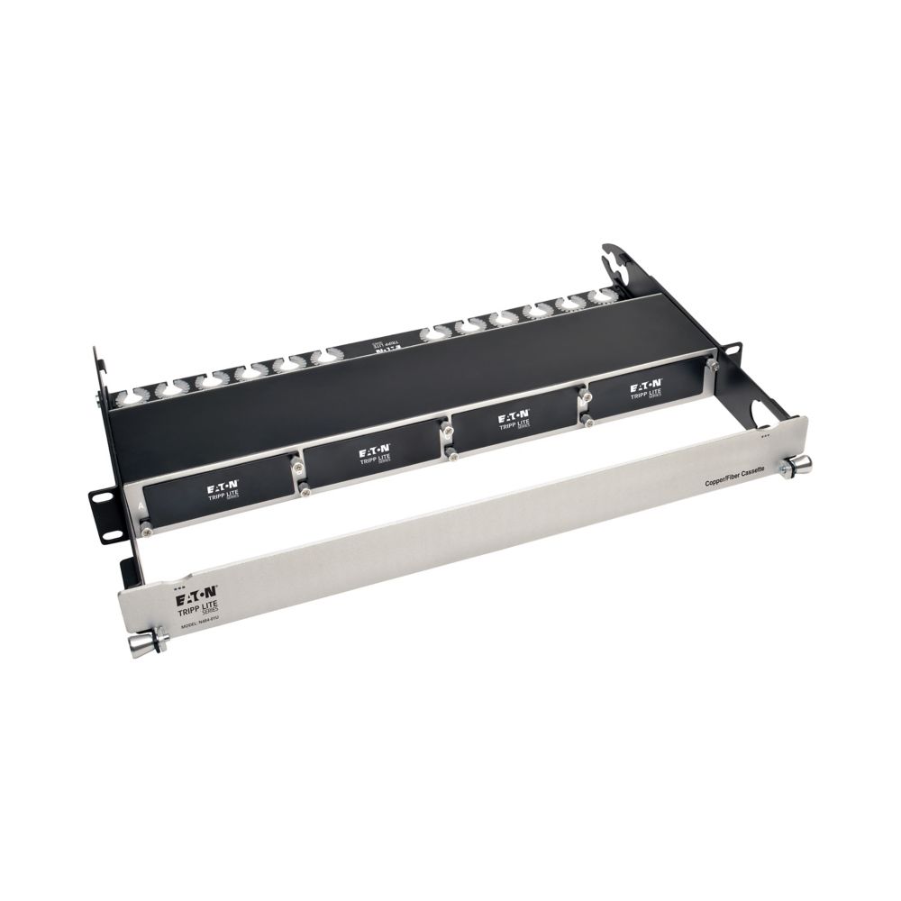 EATON HIGH DENSITY COPPER FIBER ENCLOSURE PANEL 4-CASSETTE 1URM