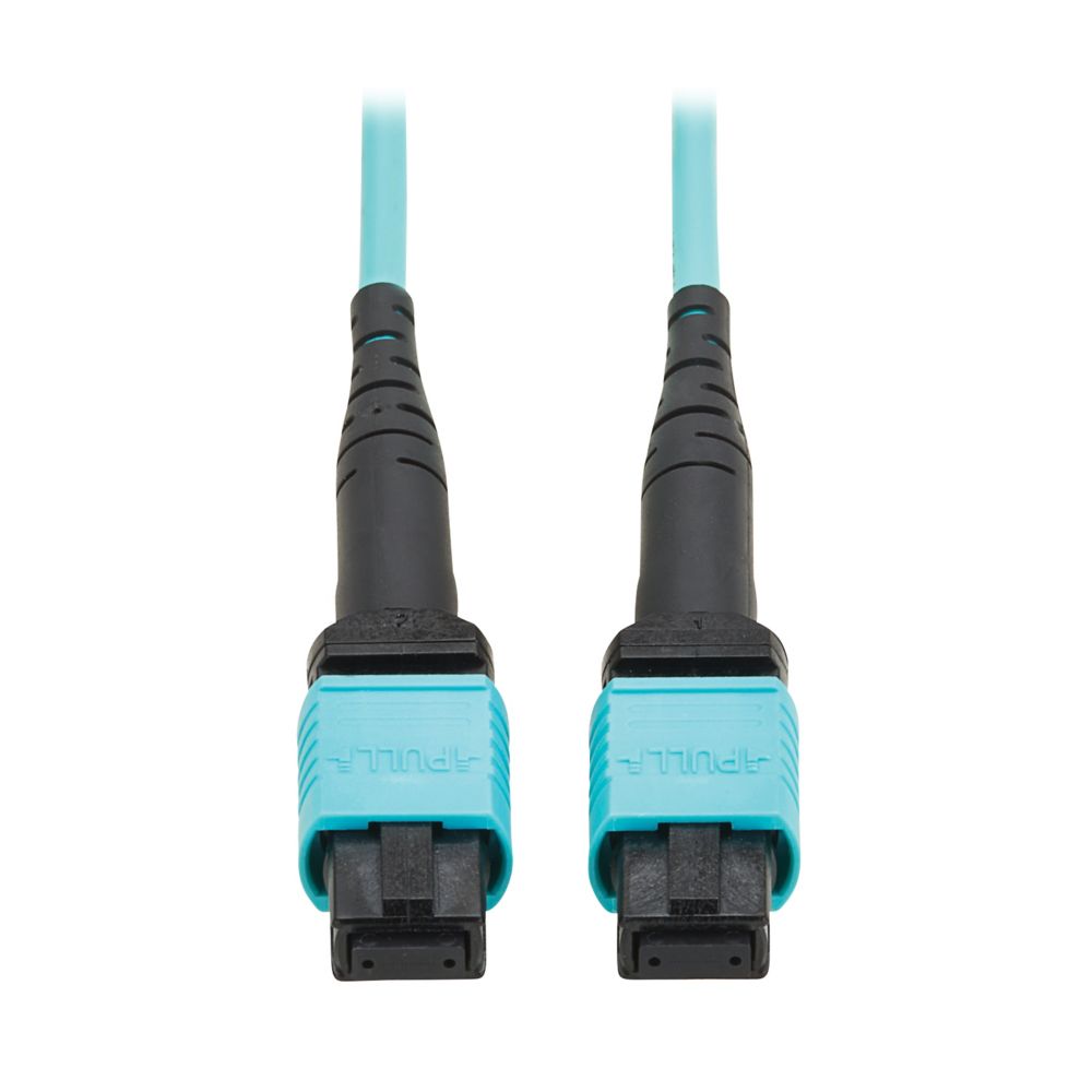 EATON 100G MULTIMODE 50/125 OM4 FIBER CABLE 12F MPO/MPO-PC FF AQUA 5M TAA