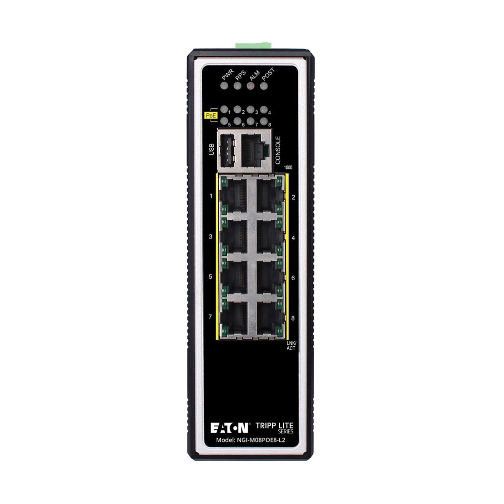 EATON GIGABIT ETHERN SWITCH 8PORT INDUSTRIAL LAYER 2 MANAGED POE+30W
