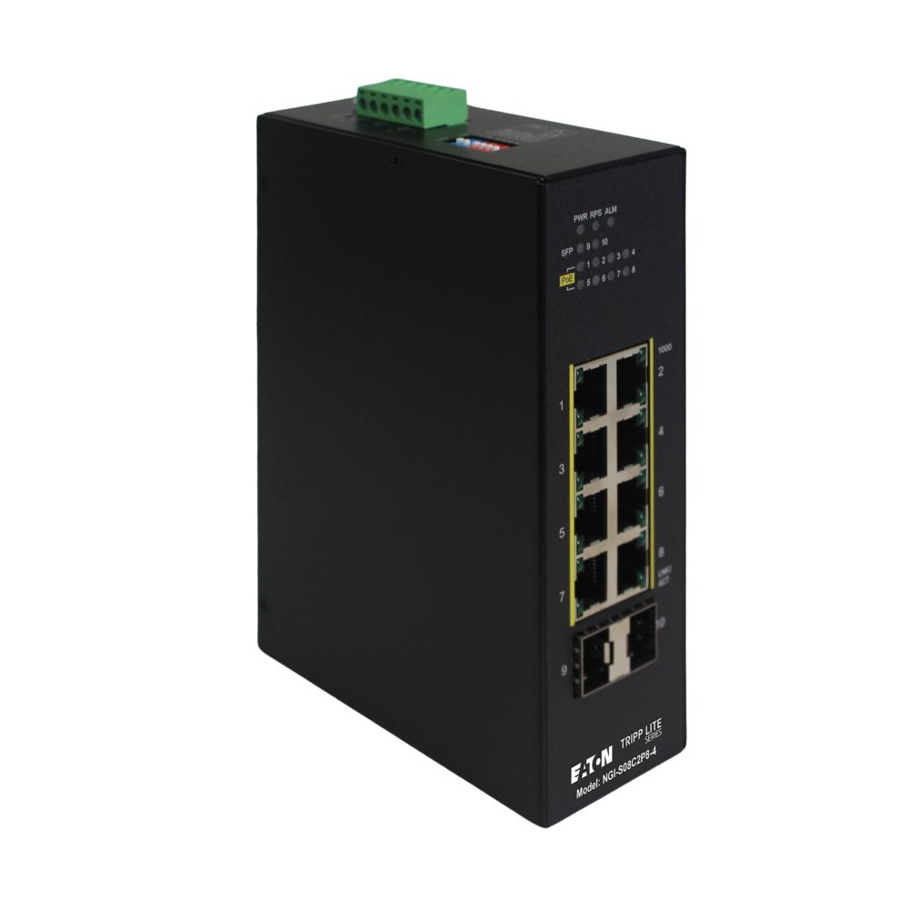 EATON TRIPP LITE SERIES 8-PORT LITE MANAGED INDUSTRIAL GIGABIT ETHERNET SWITCH 10/100/