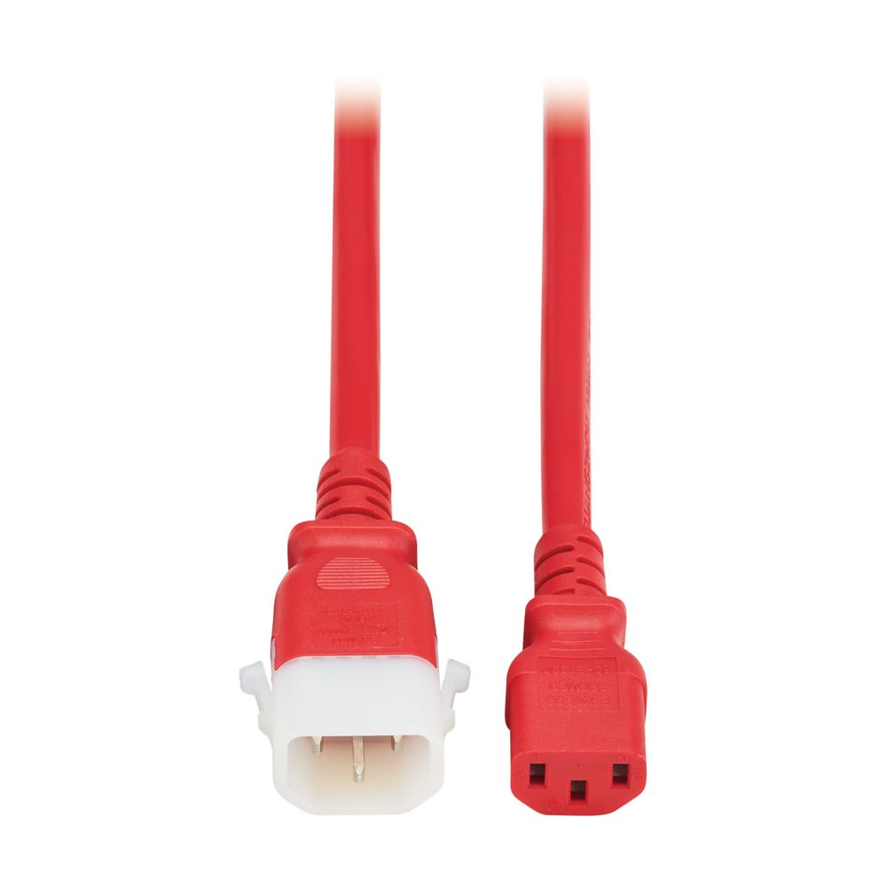 EATON PDU POWER CORDS C13 P-LOCK C14 HEAVY-DUTY 15A 250V 6FT RED 6 PACK