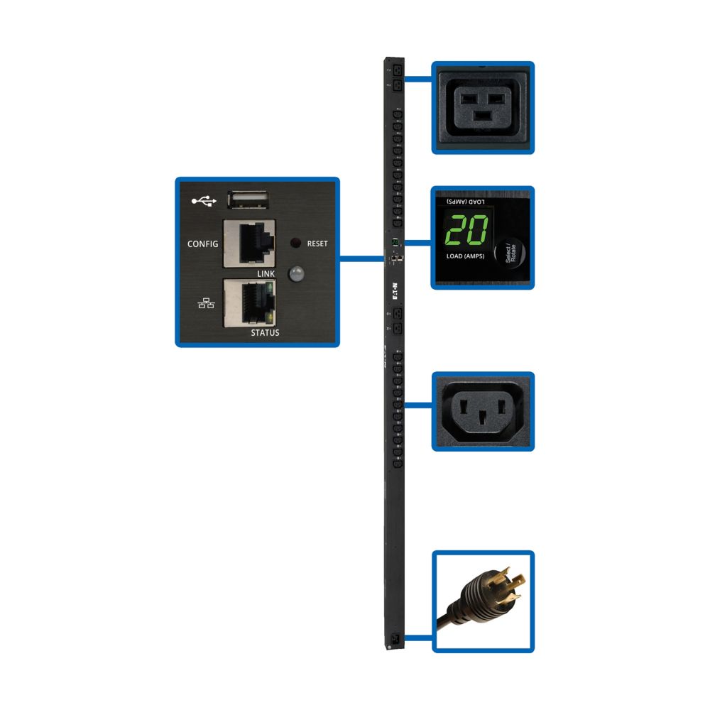 EATON PDU SWITCHED 3.2-3.8KW 200-240V 20 C13 4 C19 LX PLATFORM 0U TAA