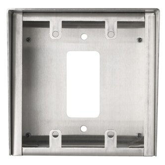 Aiphone SURFACE MOUNT BOX FOR 2-GANG STAINLESS STEEL STATIONS