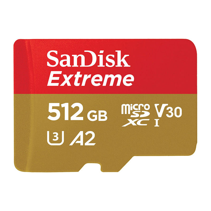 SANDISK 512GB EXTREME USD 190/130MB/S C10 UHS U3 V30 A2