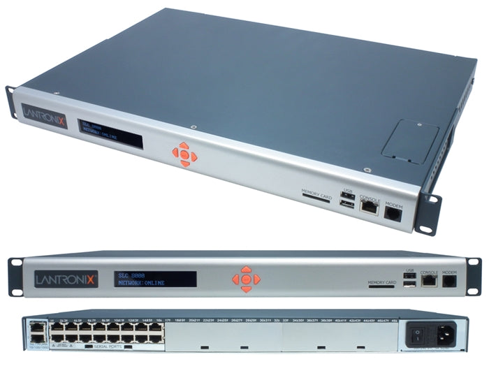LANTRONIX SLC8000 16-PORT SINGLE AC POWER SUPPLY ADVANCED CONSOLE MANAGER, ROHS