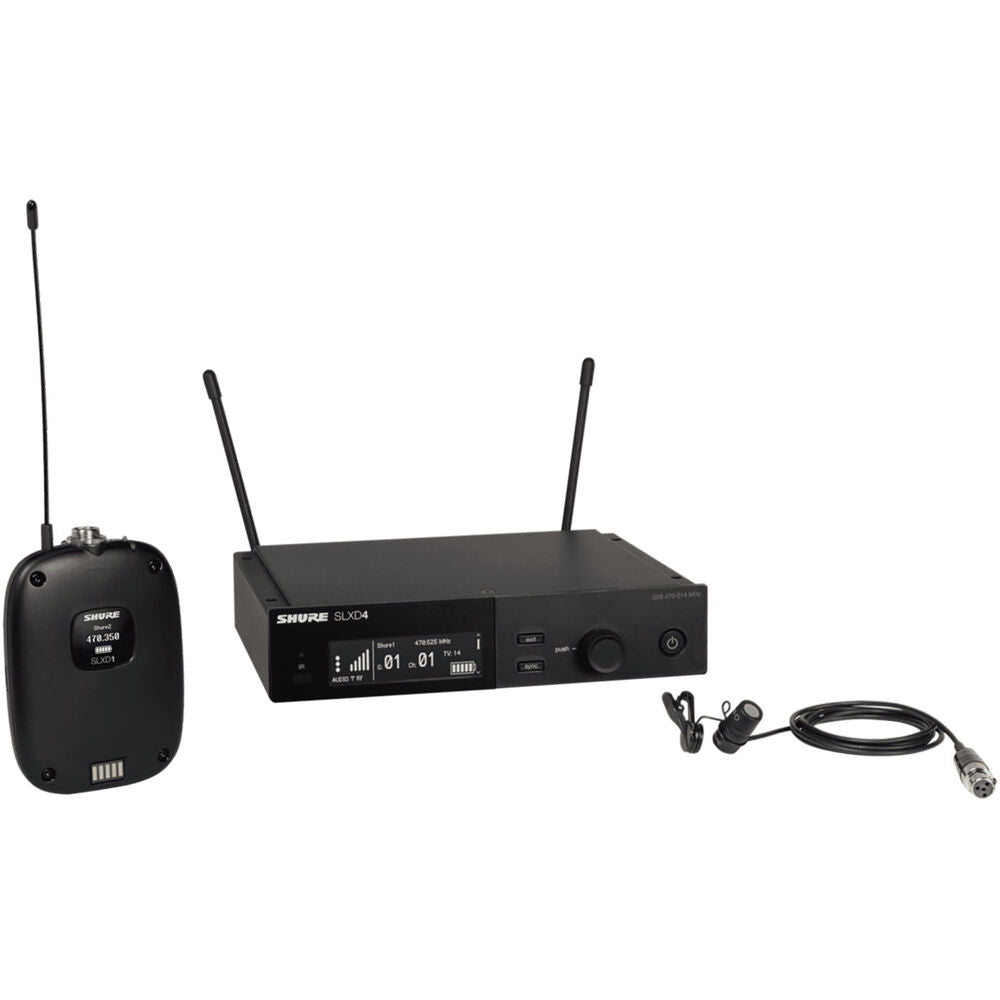 SHURE Wireless System SLXD1 Bodypack with WL185 Lavalier-H55 frequency