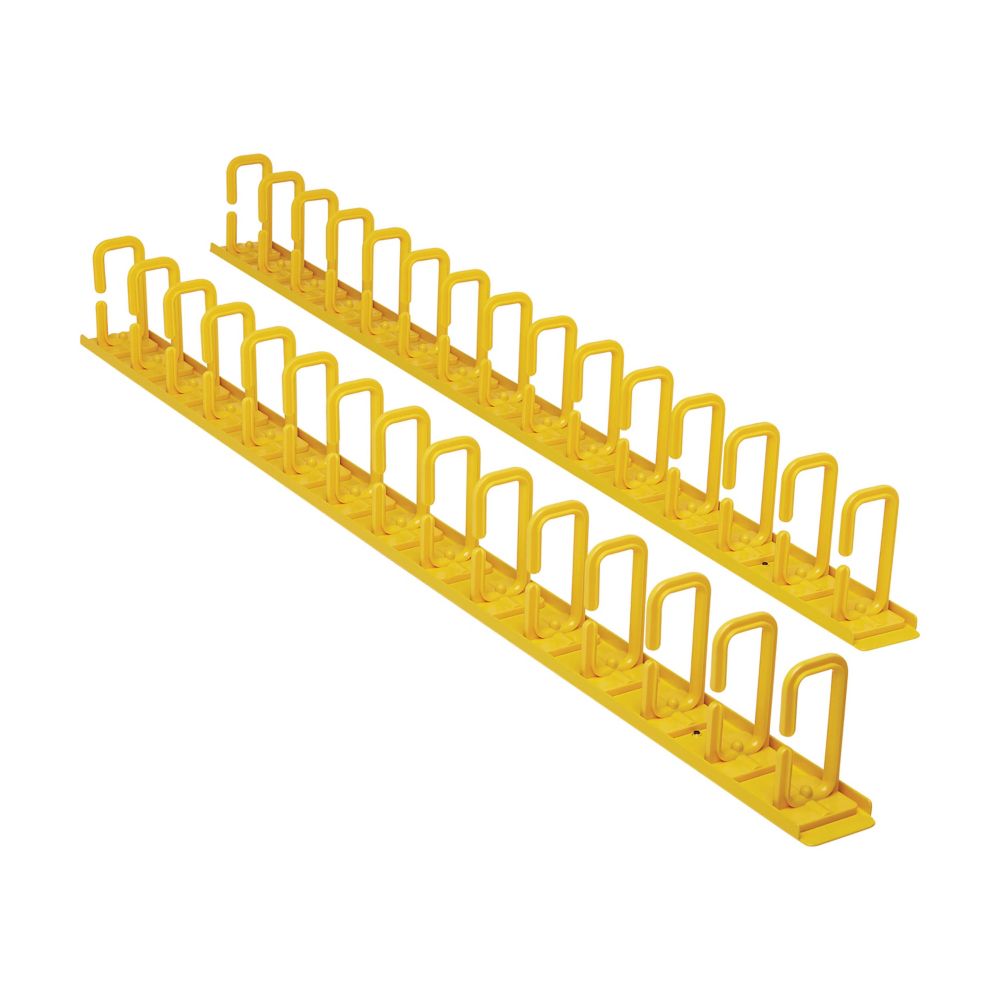 EATON TRIPP LITE SERIES VERTICAL CABLE MANAGER - FLEXIBLE RINGS, YELLOW, 6 FT. (