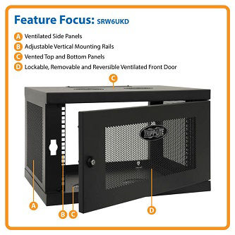 EATON WALL-MOUNT CABINET SECURES AND ORGANIZES 6U OF 19 IN. RACK EQUIPMENT IN NETWORK