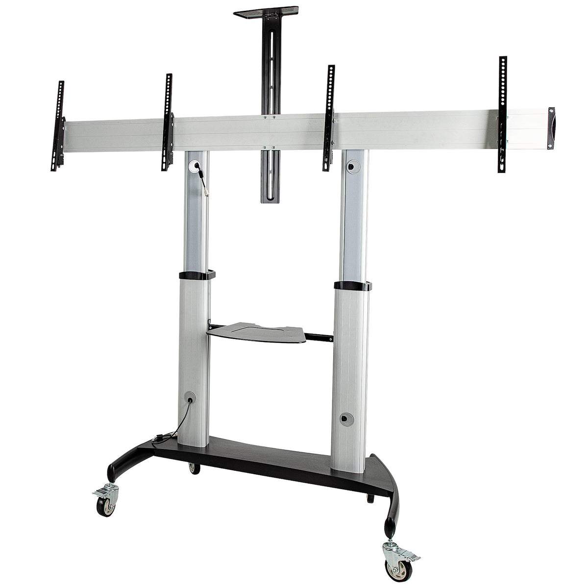 StarTech HEAVY DUTY DUAL SCREEN ROLLING TV STAND FOR 37-60IN VESA DISPLAYS (110LB/EACH) -