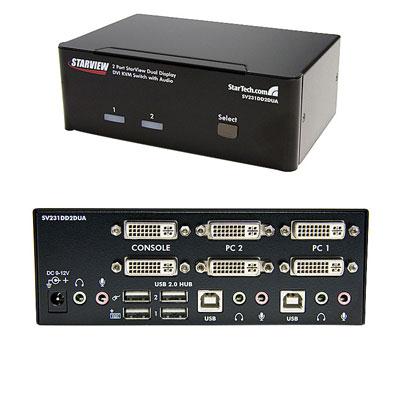 StarTech 2pt Dual DVI USB KVM Swch TAA