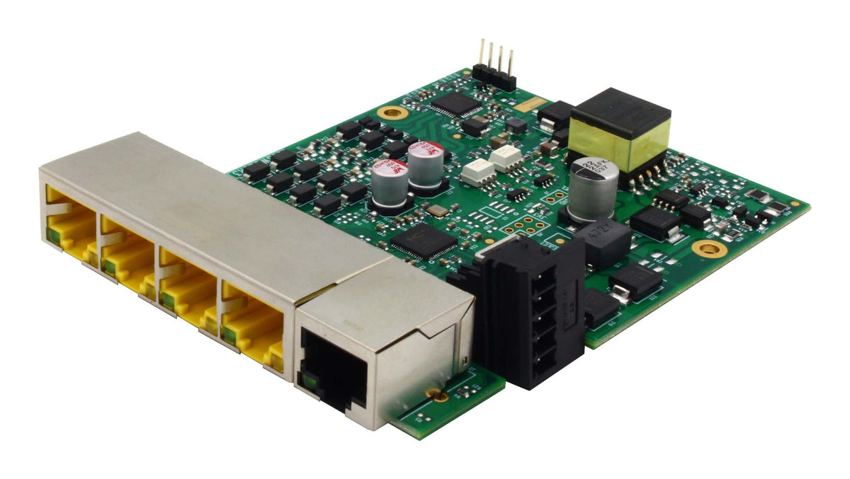 BRAINBOXES EMBEDDED 4 PORT POE FAST 10/100 10/100 +1 ETHERNET PORT -40F +158F