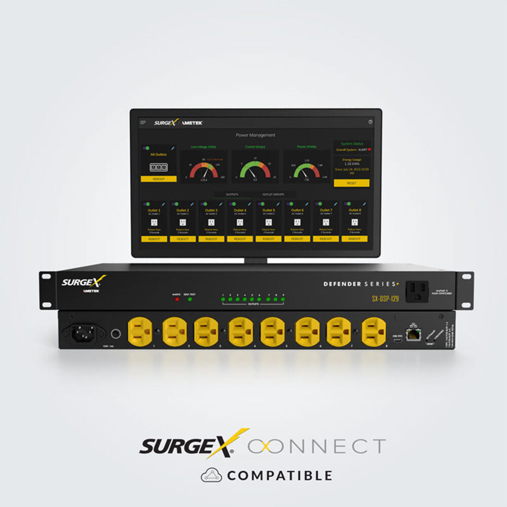 SURGEX IP Connected Multi-Stage Surge Suppression Detachable Power Cord