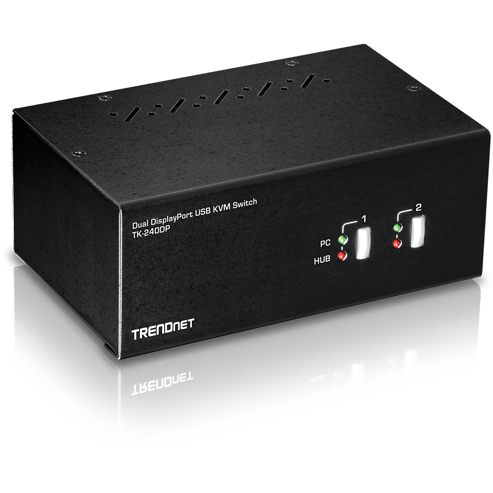 TRENDNET 2-PORT DUAL MONITOR DISPLAY PORT KVM SWITCH