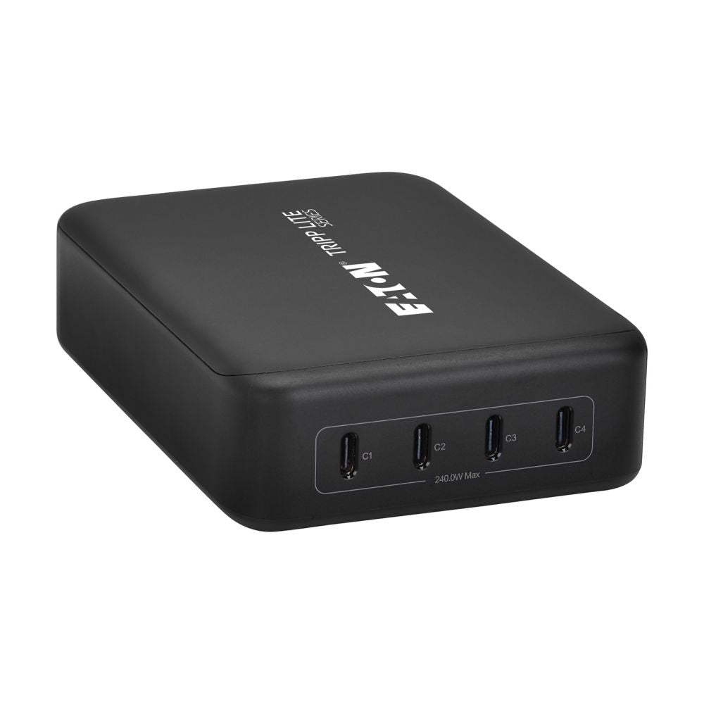 EATON 4-PORT 240W USB-C GAN CHARGER LAPTOPS PD 3.1 FAST CHARGING GRAY