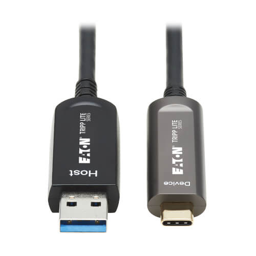 EATON USB-A TO USB-C AOC CABLE M/M USB 3.2 GEN 2 10GBPS PLENUM-RATED FIBER ACTIVE OPTI