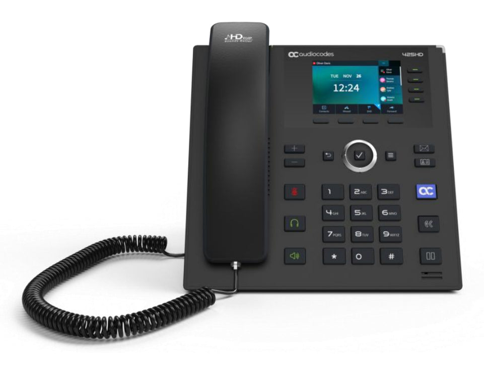 AudioCodes SFB 445HD IP-Phone PoE GbE black