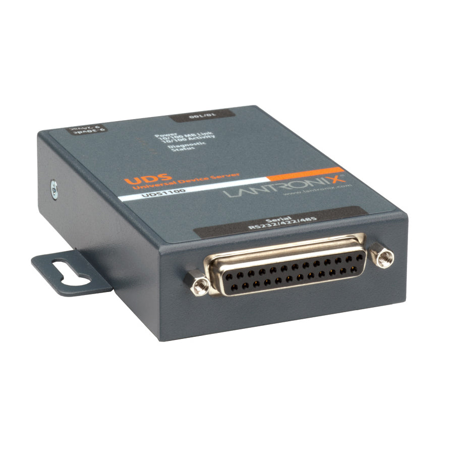LANTRONIX SINGLE PORT 10/100 DEVICE SERVER WITH INTERNATIONAL POWER SUPPLY AND ADAPTERS