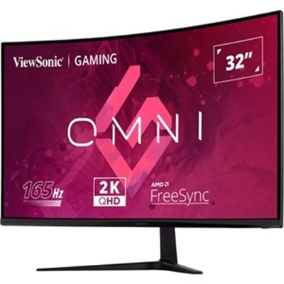 VIEWSONIC 32IN OMNI CURVED 165HZ QHD 1MS GAMING MONITOR WITH FREESYNC PREMIUM,2560X1440 RE