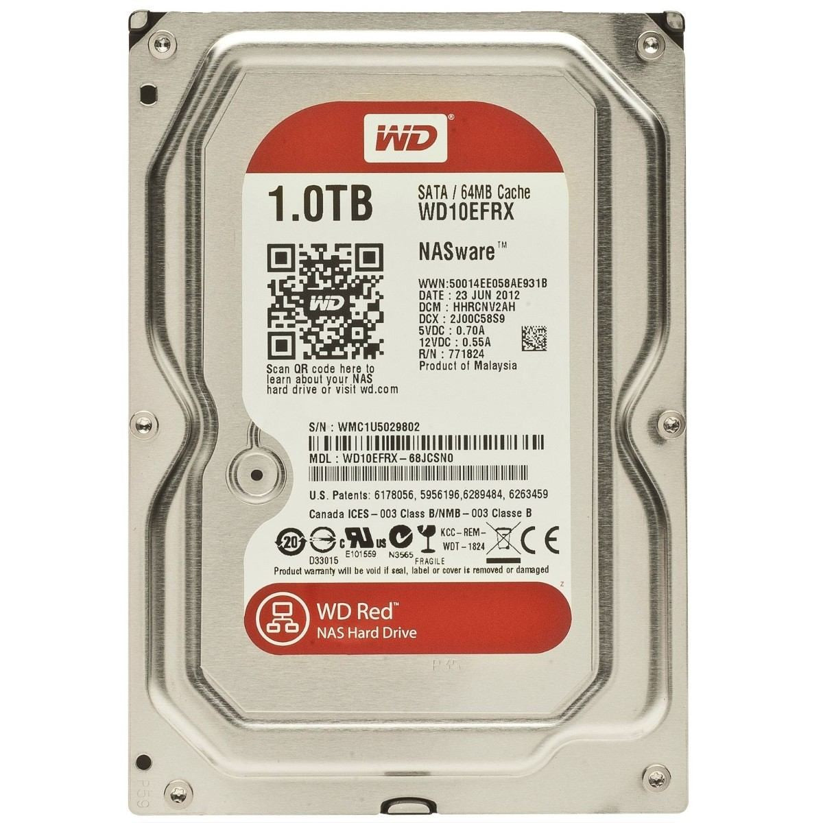 WESTERN WD 1TB WD RED PLUS NAS INTERNAL HDD HDD 5400 RPM SATA 6
