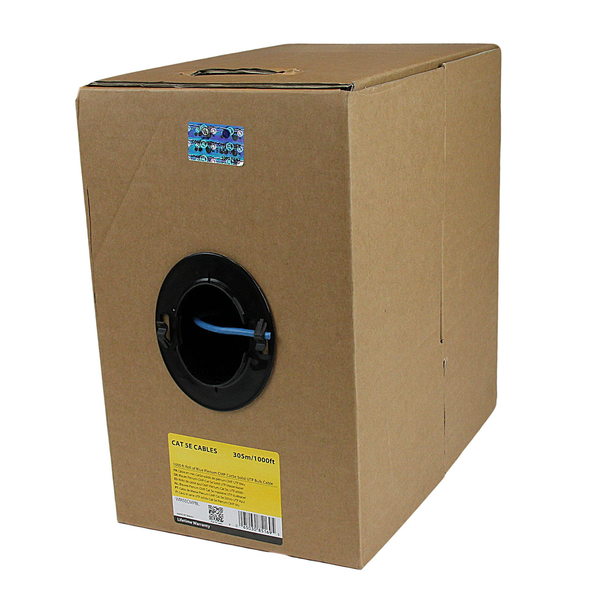 StarTech 1000FT BLUE CAT5E CABLE PLENUM BULK SOLID WIRE ETHERNET RJ45 SPOOL