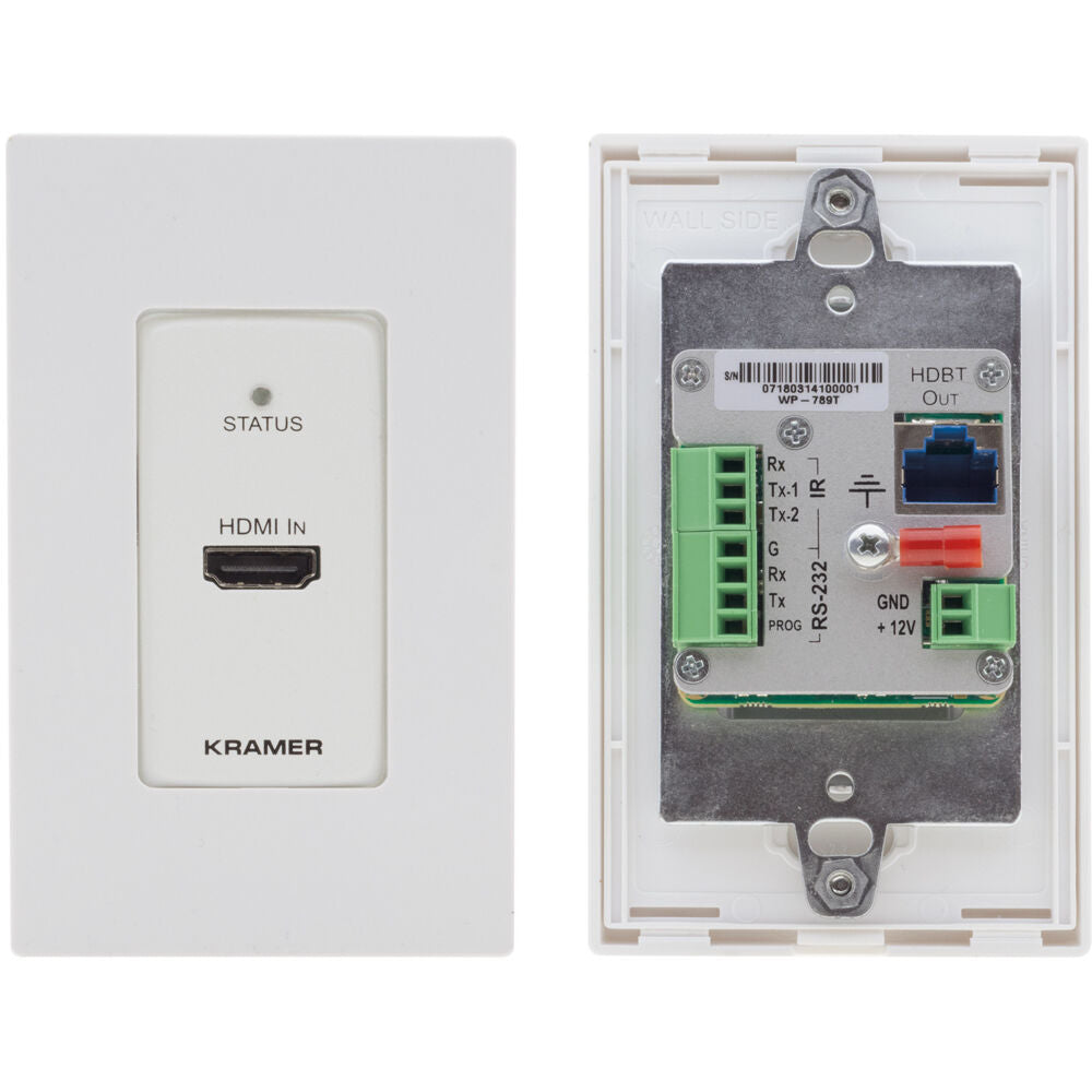 KRAMER 4K60 4:2:0 HDMI 1-Gang PoE Wall-Plate Transmitter with RS-232
