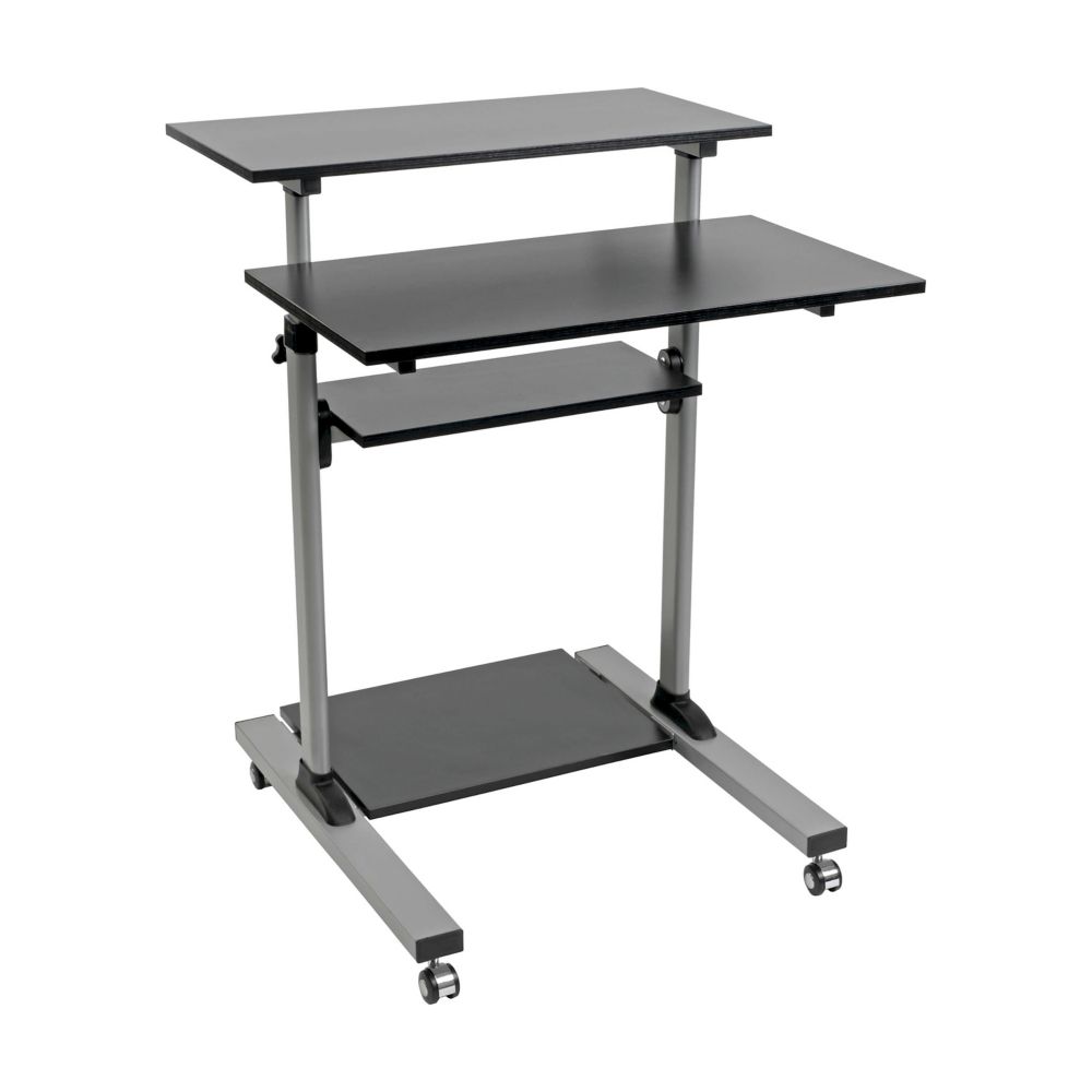EATON ROLLING MOBILE STANDING DESK HEIGHT ADJUSTABLE WORKSTATION