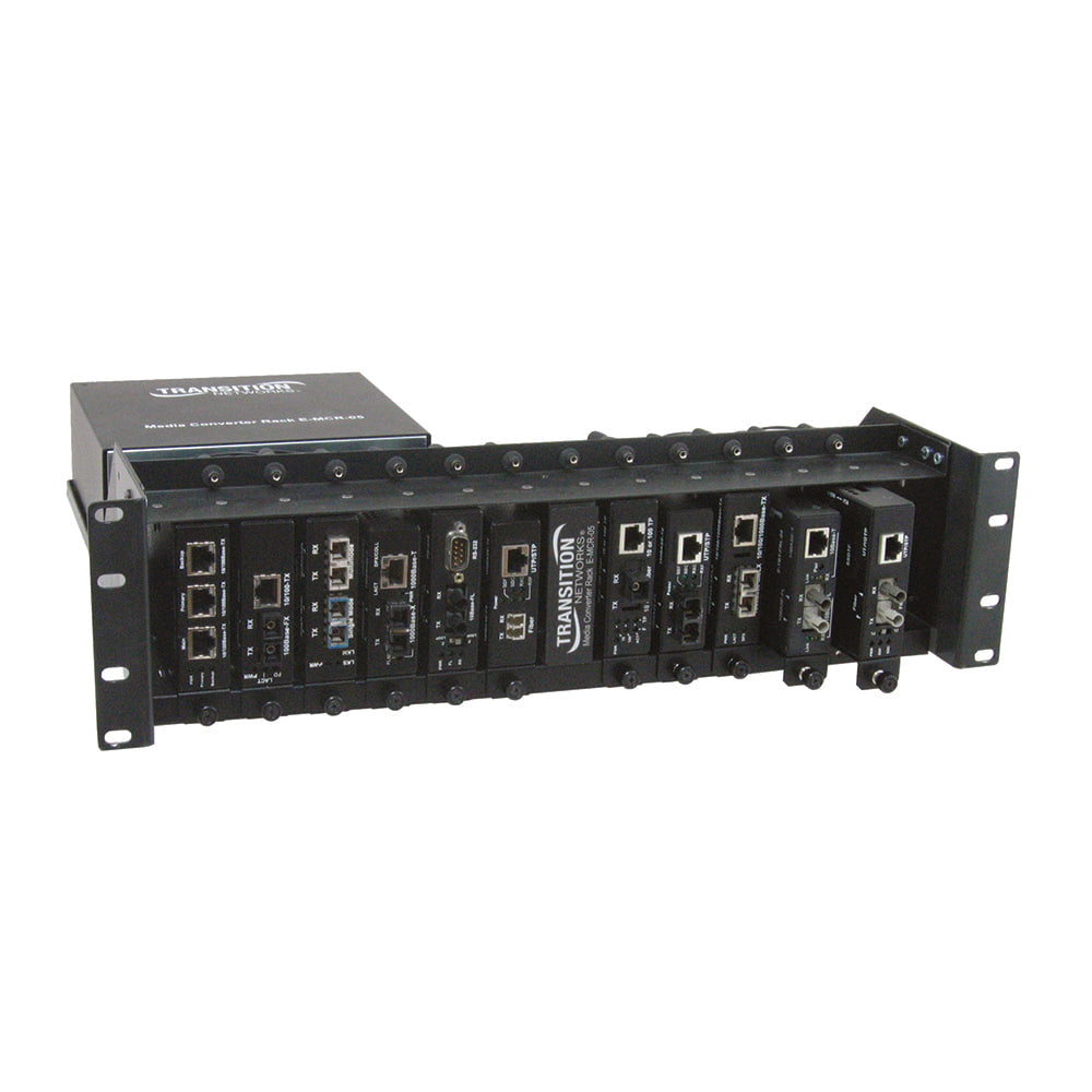 E-MCR-05 ETHERNET MEDIA CONV RACK STANDARD 12VDC N