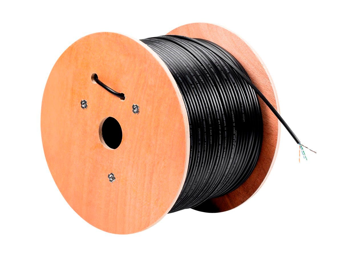 CAT5E ETHERNET BULK CABLE 1000FT_ BLACK