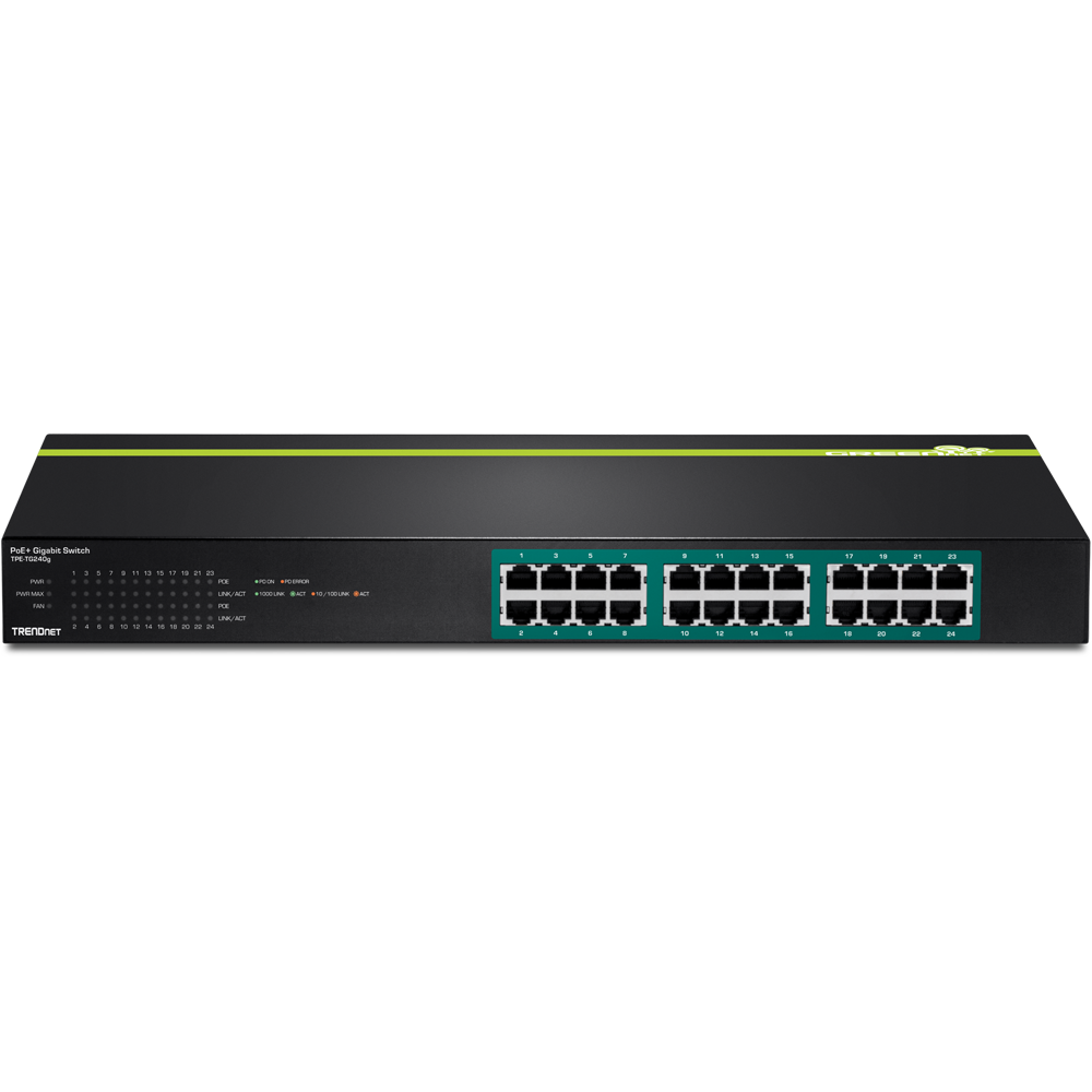 24-PORT GREENNET GIGABIT POE+ SWITCH (370W)