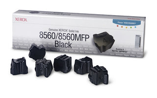 GENUINE XEROX SOLID INK BLACK, PHASER 8560/8560MFP (6 STICKS) FOR PHASER 8560MFP
