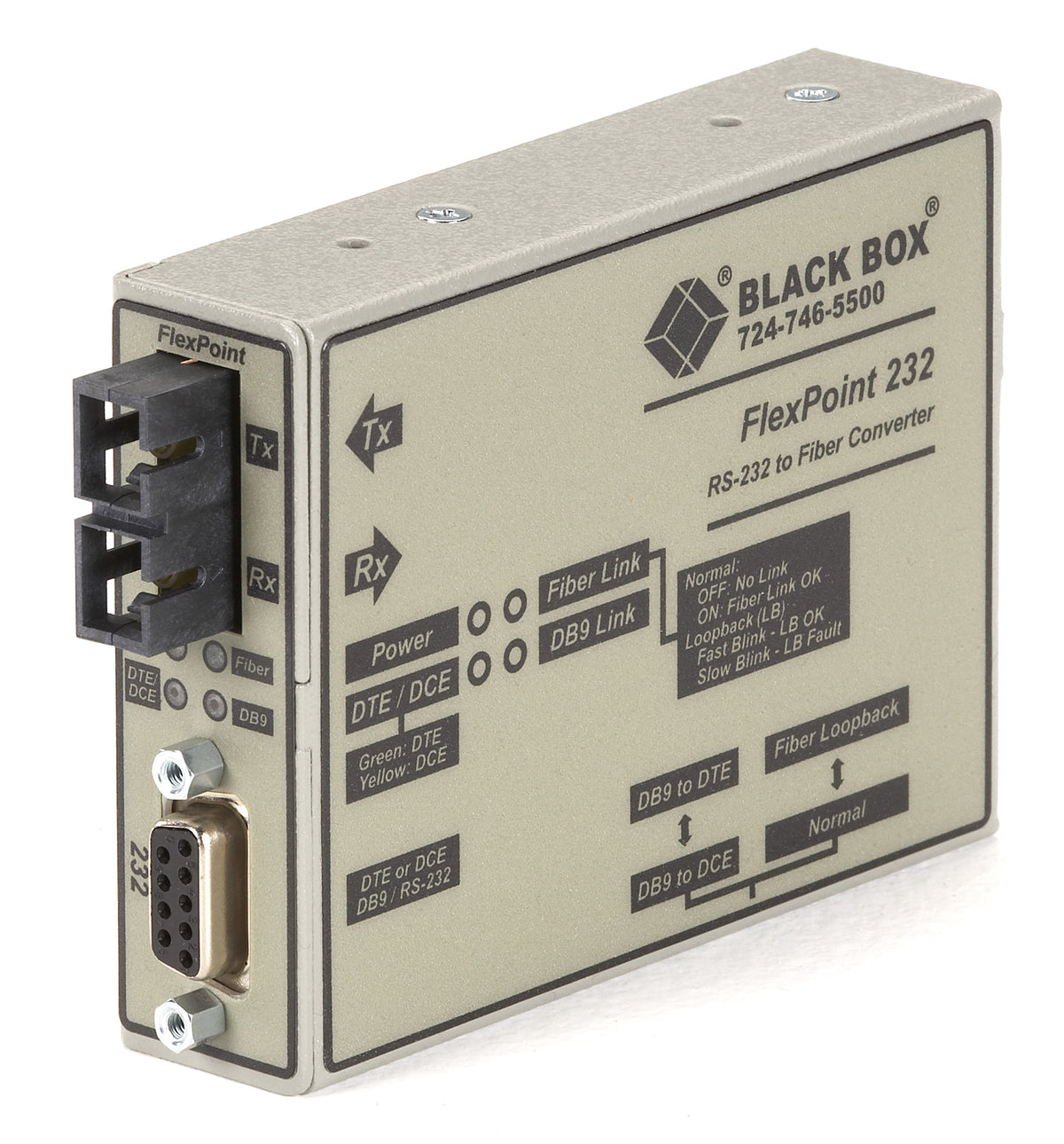 FLEXPOINT RS-232 TO FIBER CONVERTER, MUL
