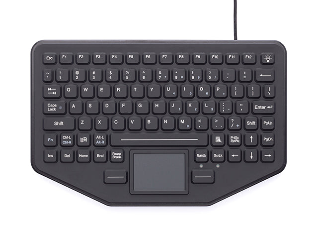 ULTRA-THIN MOBILE KEYBOARD WITH VESA MOUNTING PATTERN. RED BACKLIGHTING. USB CAB