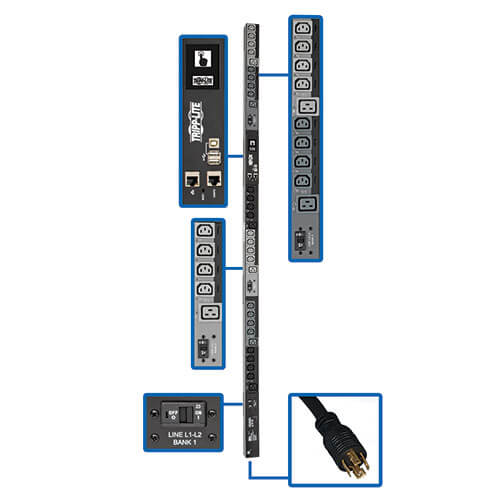 PDU 3PHASE SWITCHED 10KW 0U TAA