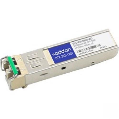 ADDON CISCO GLC-EX-SMD COMPATIBLE TAA COMPLIANT 1000BASE-EX SFP TRANSCEIVER (SMF