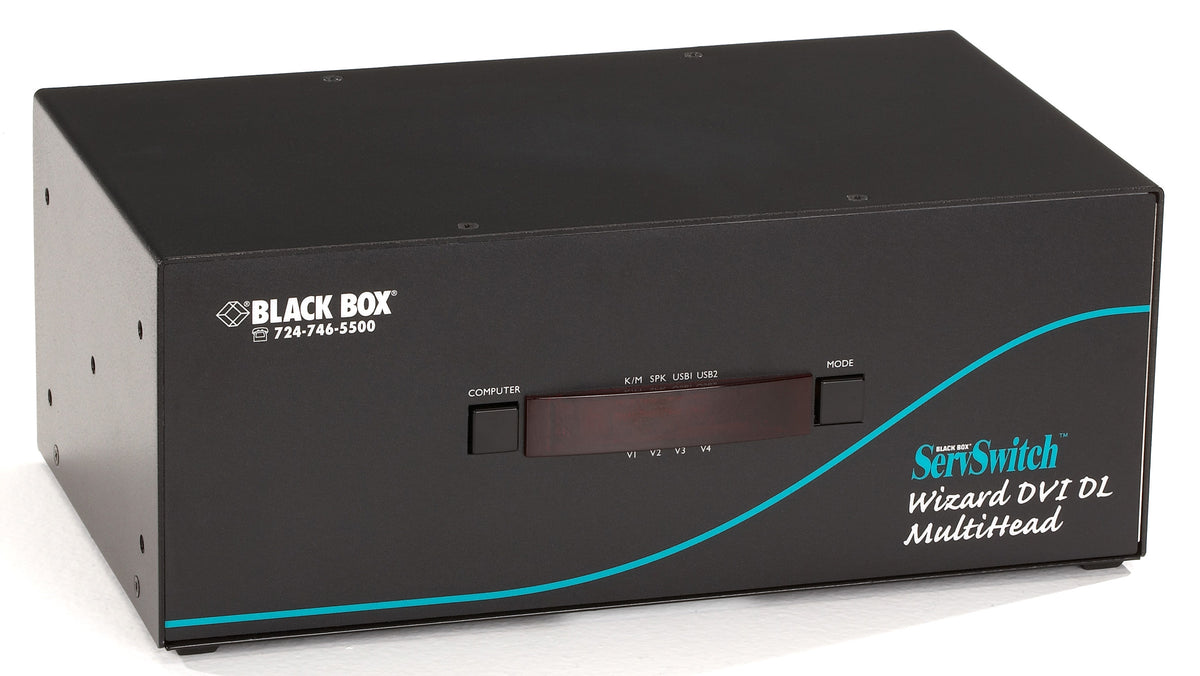 KVM SWITCH - TRI-HEAD, DVI-D DUAL-LINK, USB TRUE EMULATION, AUDIO, 4-PORT