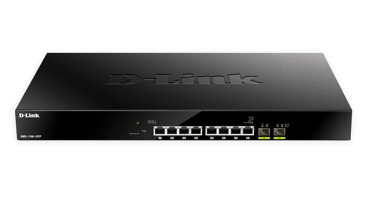D-Link NT DMS-1100-10TP 10PT DMS-1100 GIB Switch SFP+ 240W PoE Brown box