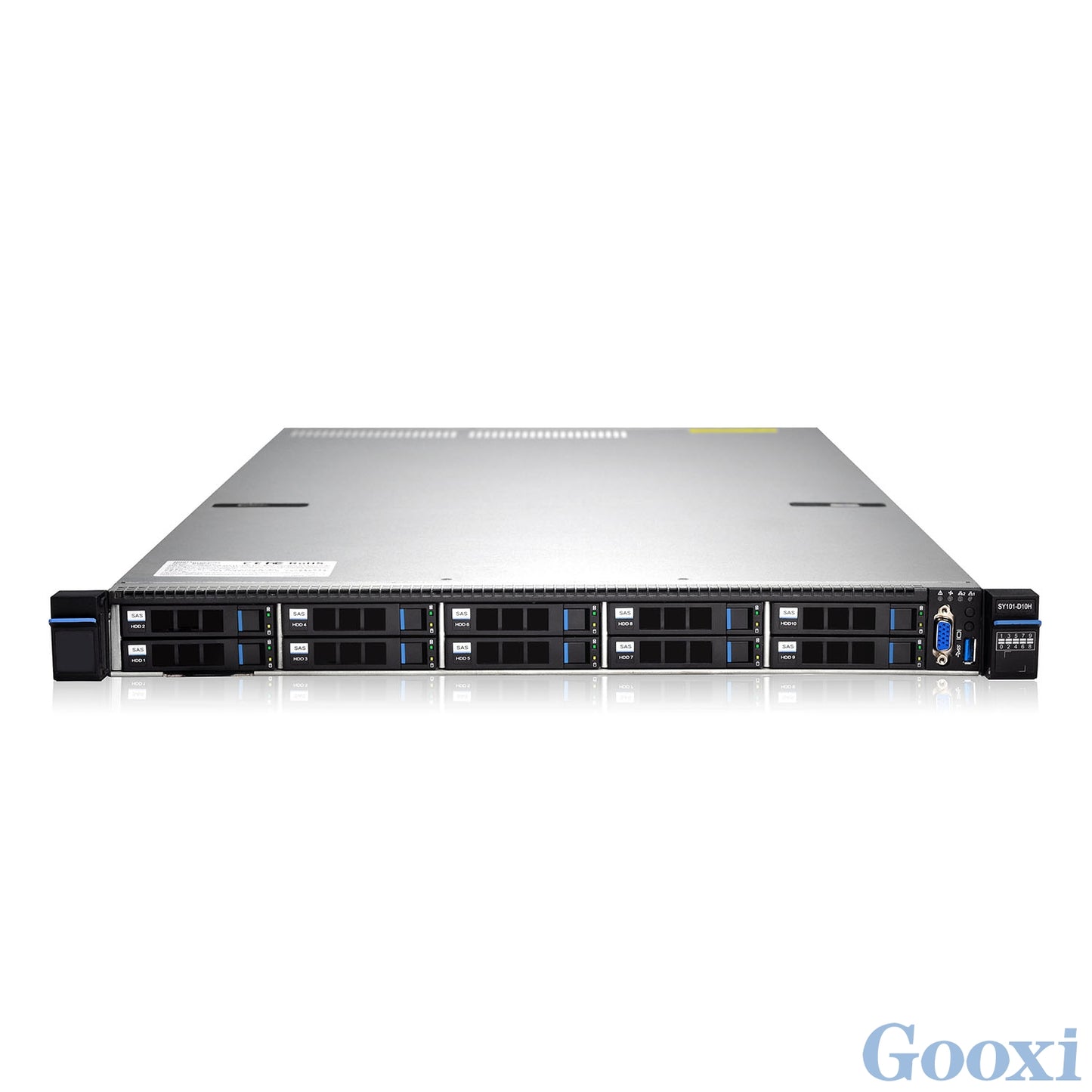 Gooxi Sever SL101-D10R-US 1U 10B Barebone 10x2.5 HS SATA w 12G SAS Backplane