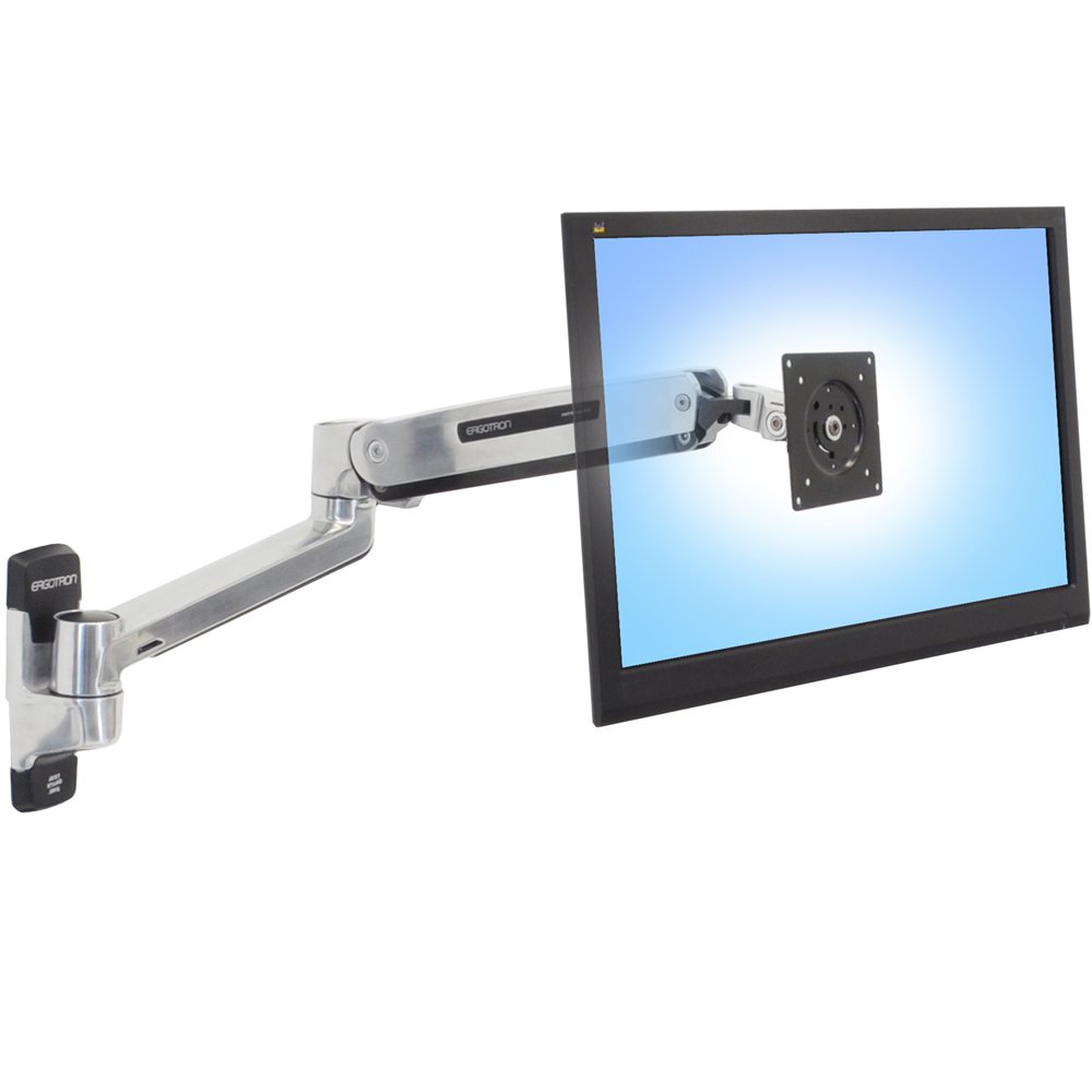 LX SIT-STAND WALL MOUNT LCD ARM (POLISHED ALUMINUM)