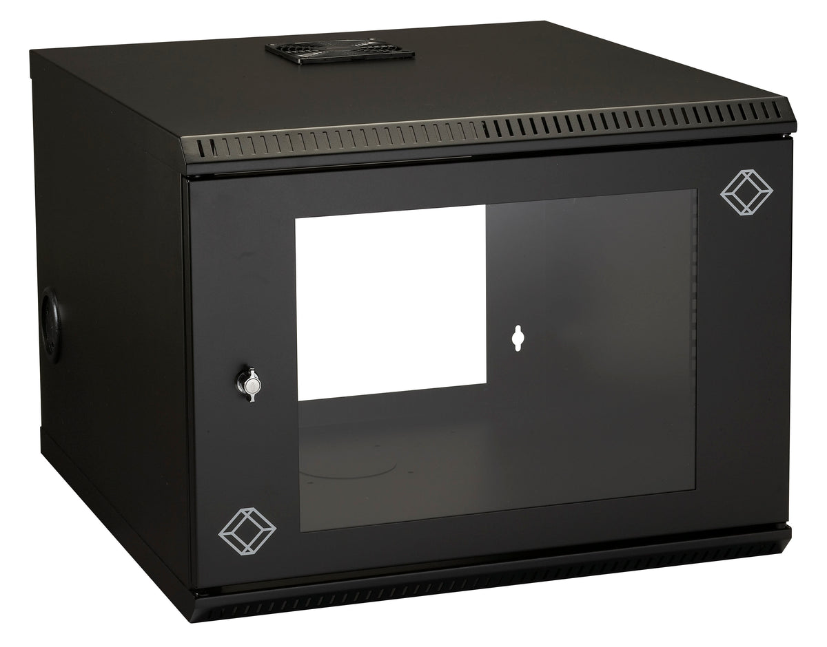 WALLMOUNT CABINET - 8U, 22IN W X 23.6IN D, M6 SQUARE HOLES, 50-LB. CAPACITY, TAA