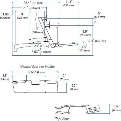 200 SERIES COMBO ARM (BLACK)