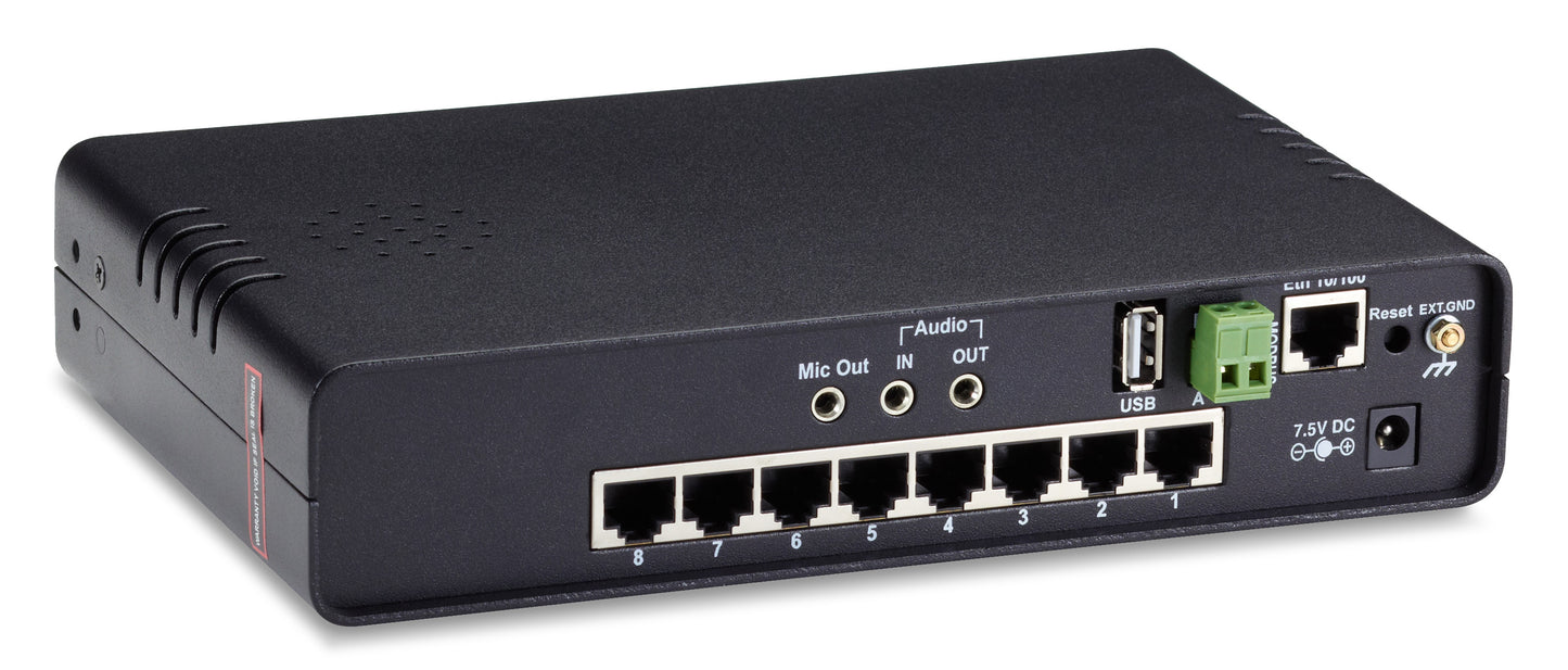 HUB - (2) SECURITY EXPANSION PORT, AUDIO, 8-PORT, METAL CASE, 45 DAY STANDARD RE