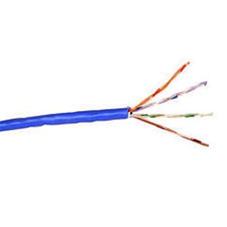 CAT5E SOLID BULK CABLE 4PR;24AWG; 500 BLUE PLNM