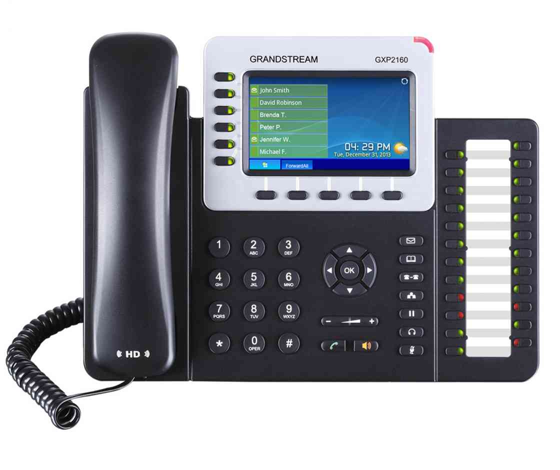 THE GXP2160 IS A LINUX-BASED DEVICE WITH 6 LINES, 5 XML PROGRAMMABLE SOFT KEYS,