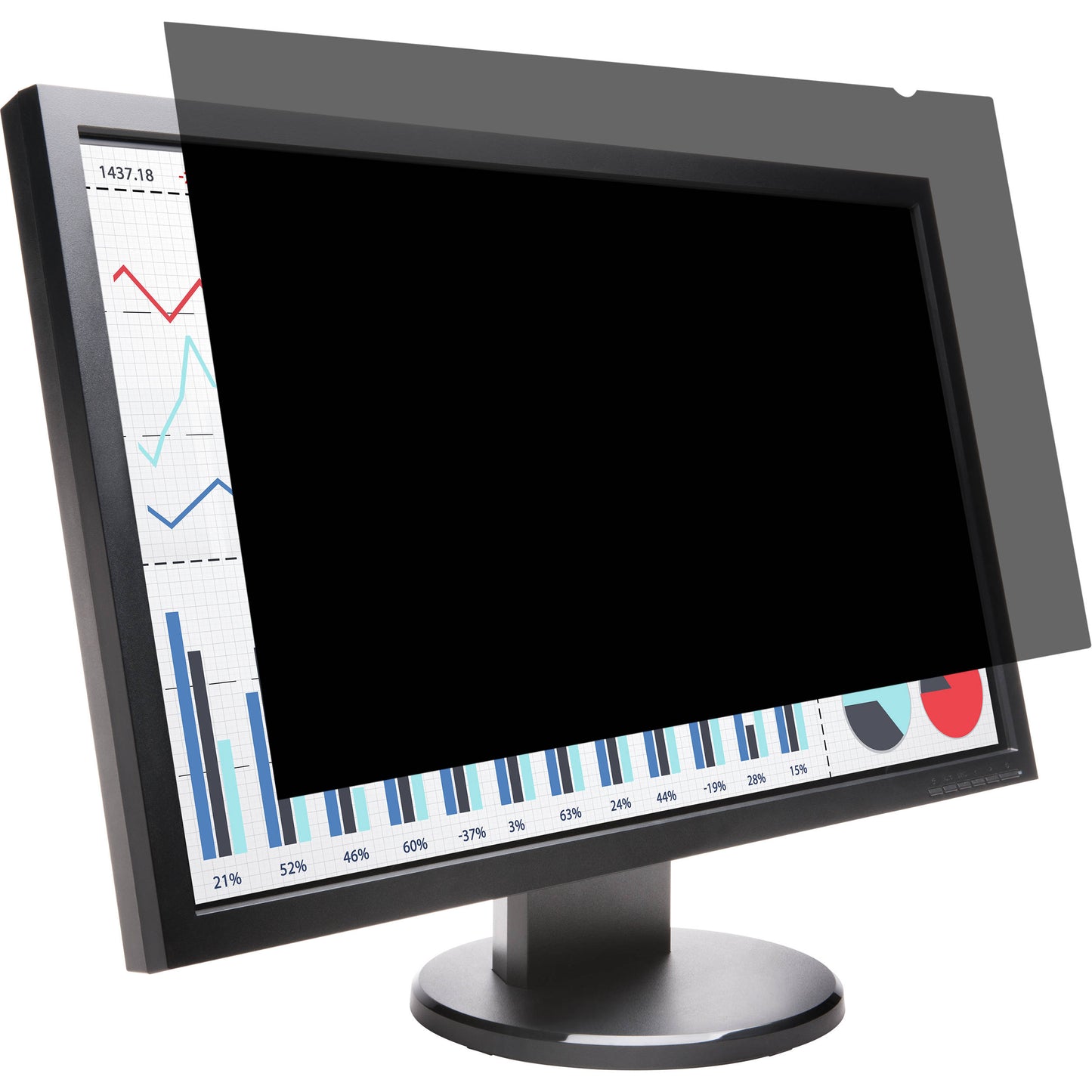 LIMITS VIEWING ANGLE TO +/- 30, HIDING PERSONAL OR CONFIDENTIAL INFORMATION FROM