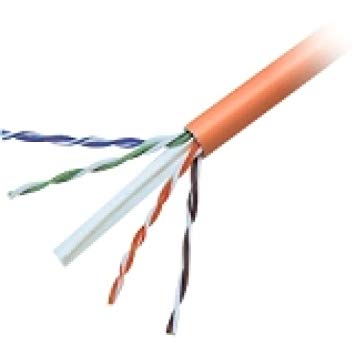 CAT6 STRANDED BULK CABLE 4PR;24AWG; 1000 ORANGE