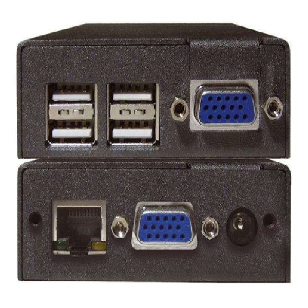 KVM EXTENDER - DUAL VGA, USB 2.0, RS232, AUDIO, DUAL-ACCESS, CATX