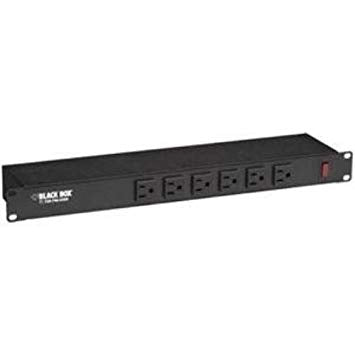 19" RACKMOUNT POWER STRIP, 6 FRONT